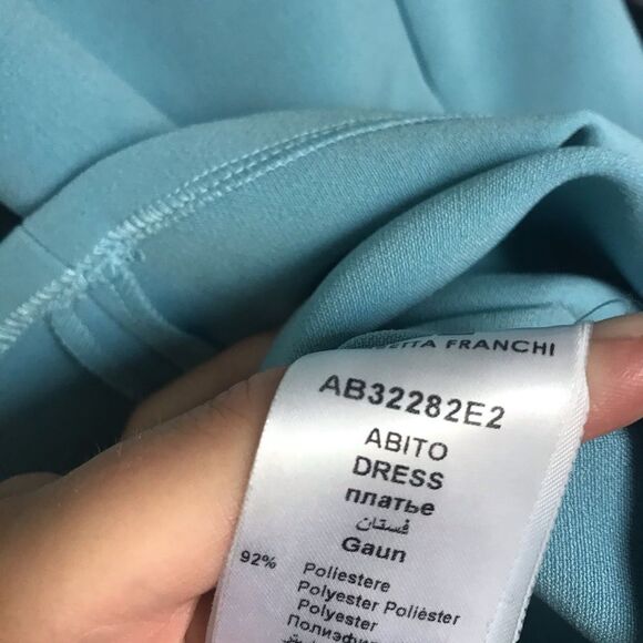 ELISABETTA FRANCHI ABITO BLUE DRESS - Picture 4 of 5